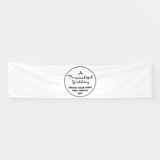 Custom Wedding Welcome Sign 2.5'x10' Vinyl Banner (Horizontal)