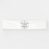 Custom Wedding Welcome Sign 2.5'x12' Vinyl Banner (Horizontal)