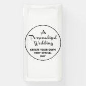 Custom Wedding Welcome Sign 2' x 1' Vinyl Banner (Vertikal)