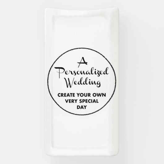 Custom Wedding Welcome Sign 2' x 1' Vinyl Banner (Vertikal)