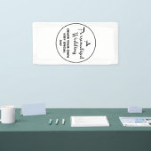 Custom Wedding Welcome Sign 2' x 1' Vinyl Banner (Messe)