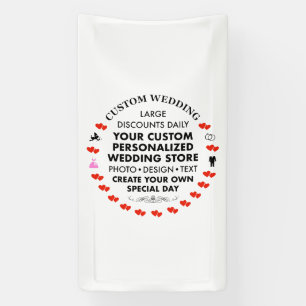 Custom Wedding Welcome Sign 3' x 1.6' Vinyl Banner