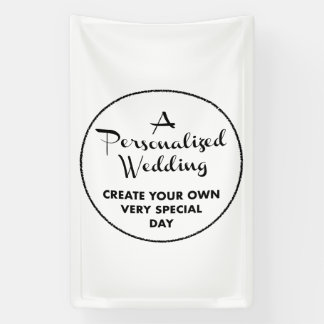 Custom Wedding Welcome Sign 4' x 2.5' Vinyl Banner