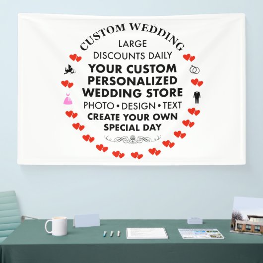 Custom Wedding Welcome Sign 4' x 6' Vinyl Banner (Messe)