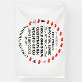 Custom Wedding Welcome Sign 4' x 6' Vinyl Banner (Vertikal)