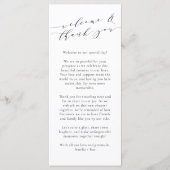 Custom Wedding Welcome Vielen Dank Platzkarte Menükarte (Vorderseite)