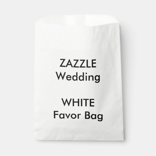 Custom Wedding WHITE Paper Fevor Bag Geschenktütchen (Vorderseite)