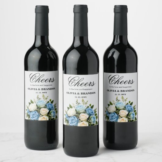Custom Wedding Wine Label - Beifall für Liebe Weinetikett (Flaschen)