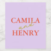 Custom Wedding Wine & Sparkling Wine Bottle Label Weinetikett (Einzelnes Label)