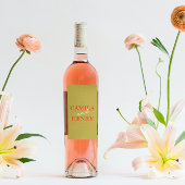 Custom Wedding Wine & Sparkling Wine Bottle Label Weinetikett