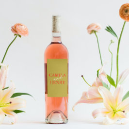 Custom Wedding Wine & Sparkling Wine Bottle Label Weinetikett