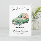 Custom Wedelduschkarte nur verheiratet Einladung (Stehend Vorderseite)