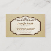 Custom Wedtday Party Kuchen Konditorei Bäckerei Visitenkarte (Rückseite)