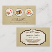 Custom Wedtday Party Kuchen Konditorei Bäckerei Visitenkarte (Vorne/Hinten)