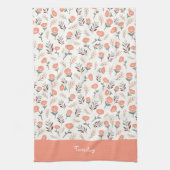 Custom Weekday Towel – Red Poppies Geschirrtuch (Vertikal)