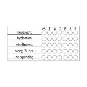 Custom Weekly Habit Tracker | 3" x 1.5" Journal Gummistempel (Prägung)