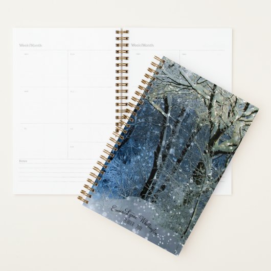 Custom Weekly, Monthly Snowy Winter Sun Sparkle Planer (Anzeige)