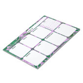Custom Weekly Planner | Jungle Blätter Muster Notizblock (angewinkelt)