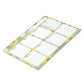 Custom Weekly Planner | Sonnenblumenmuster Kariert Notizblock (angewinkelt)