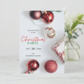 Custom Weihnachts-Party einladen! Einladung (Stehend Vorderseite)
