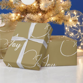 Custom Weihnachtsfeiertag Gruß Gold Farbe Joy Geschenkpapier