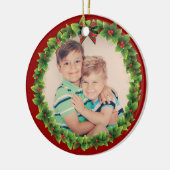 Custom Weihnachtsmann Fügen Sie Ihre Kinder Foto R Keramik Ornament (Links)