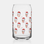 Custom Weihnachtsmannmütze Face Weihnachtsgeschenk Dosenglas (Rückseite)