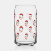 Custom Weihnachtsmannmütze Face Weihnachtsgeschenk Dosenglas (Links)