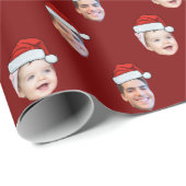 Custom Weihnachtsmannmütze Face Weihnachtsgeschenk Geschenkpapier (Rolleneckpunkt)