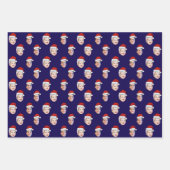 Custom Weihnachtsmannmütze Face Weihnachtsgeschenk Geschenkpapier Set (Vorderseite 3)