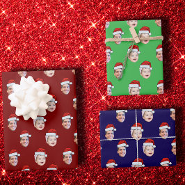 Custom Weihnachtsmannmütze Face Weihnachtsgeschenk Geschenkpapier Set