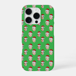 Custom Weihnachtsmannmütze Face Weihnachtsgeschenk iPhone 16 Pro Hülle