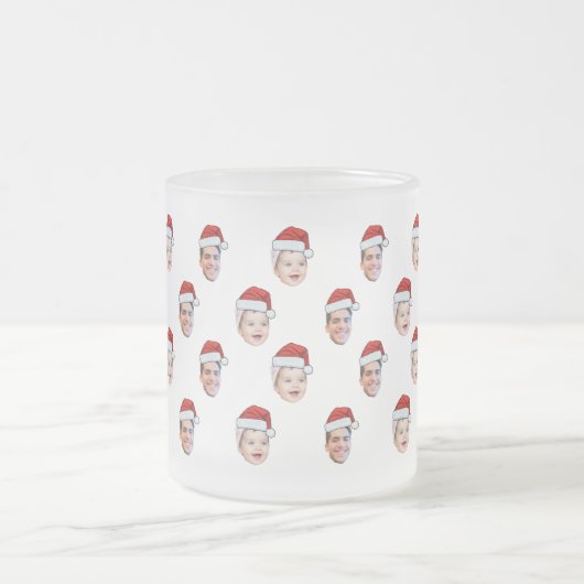 Custom Weihnachtsmannmütze Face Weihnachtsgeschenk Mattglastasse (Mittel)