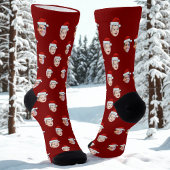 Custom Weihnachtsmannmütze Face Weihnachtsgeschenk Socken
