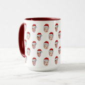 Custom Weihnachtsmannmütze Face Weihnachtsgeschenk Tasse (Vorderseite Links)