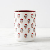 Custom Weihnachtsmannmütze Face Weihnachtsgeschenk Zweifarbige Tasse (Mittel)