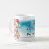 Custom Weihnachtsmannmütze Frohe Weihnachten Corgi Kaffeetasse (Vorderseite Links)