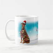 Custom Weihnachtsmannmütze Frohe Weihnachten Dober Kaffeetasse (Links)