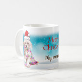Custom Weihnachtsmannmütze Frohe Weihnachten malte Kaffeetasse (Vorderseite Links)