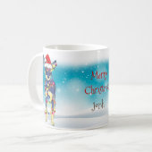Custom Weihnachtsmannmütze Merry Christmas Chihuah Kaffeetasse (Vorderseite Links)