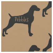 Custom Weimaraner Dog Fabric Stoff (Nahaufnahme)