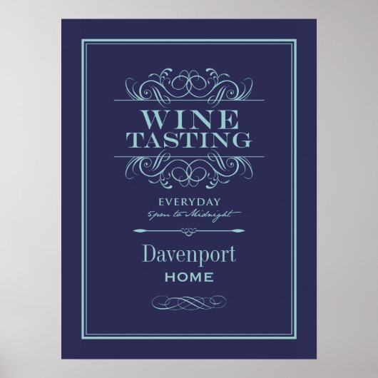 Custom Wein Degustation Art Print - Wohngestaltung Poster (Vorne)