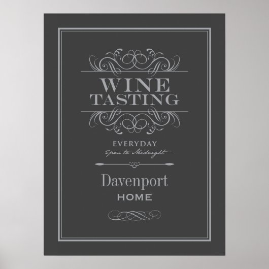 Custom Wein Degustation Art Print - Wohngestaltung Poster (Vorne)