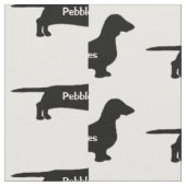 Custom Weiner Dog Silhouette Stoff (Nahaufnahme)