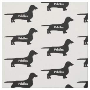 Custom Weiner Dog Silhouette Stoff