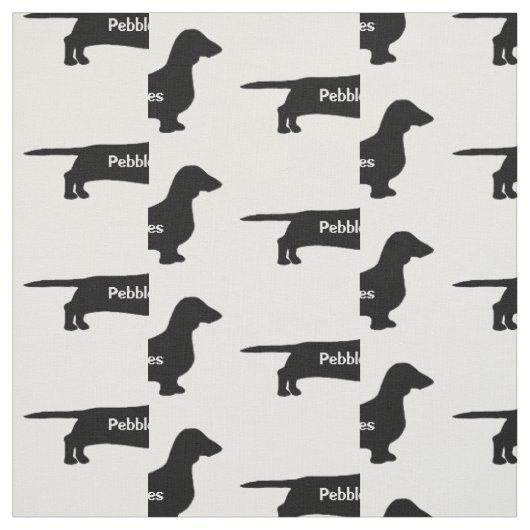 Custom Weiner Dog Silhouette Stoff (Muster)