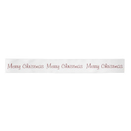Custom weiß rot Frohe Weihnachten Satinband