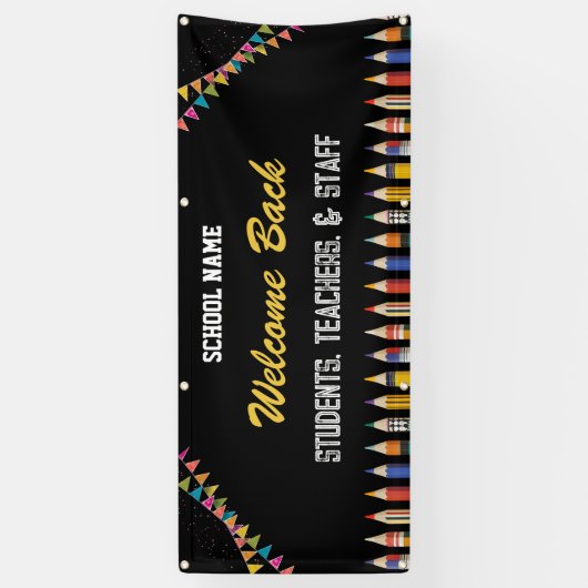 custom welcome back to school 2025 banner (Vertikal)