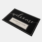 Custom Welcome Family Name  Doormat Fußmatte (Schrägansicht)