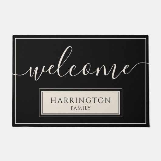 Custom Welcome Family Name  Doormat Fußmatte (Vorderseite)